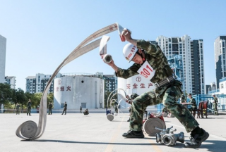 【組圖】武警學院消防指揮學員的比武場