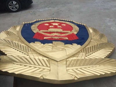貼金工藝懸掛式警徽