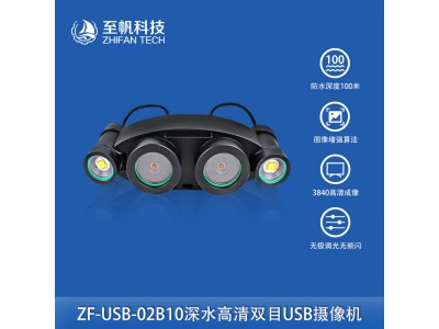 新款高清USB2攝像頭水下機器人ROV視覺雙目測距算法配燈海水